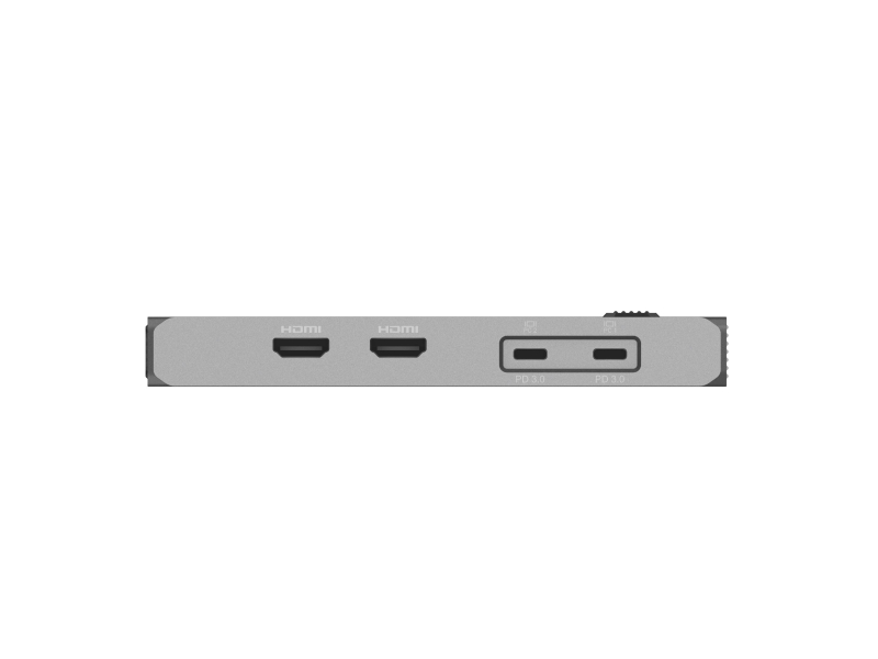 2 to 2 USB-C KVM Dock (SI-9923KVM), 2-Port USB-C KVM, One button to switch the input source for PC1/2, Supports HDMI1.4 4K@30Hz output.